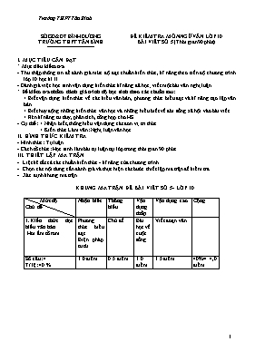 Đề kiểm tra Ngữ văn lớp 10 - Bài viết số 5 - Năm học 2016-2017 - Trường THPT Tân Bình